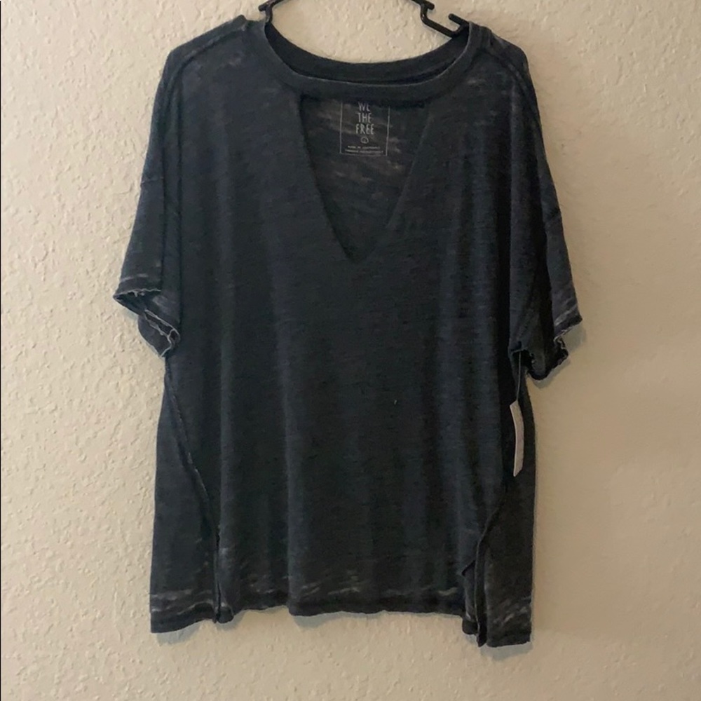 Free People choker V-neck plunge